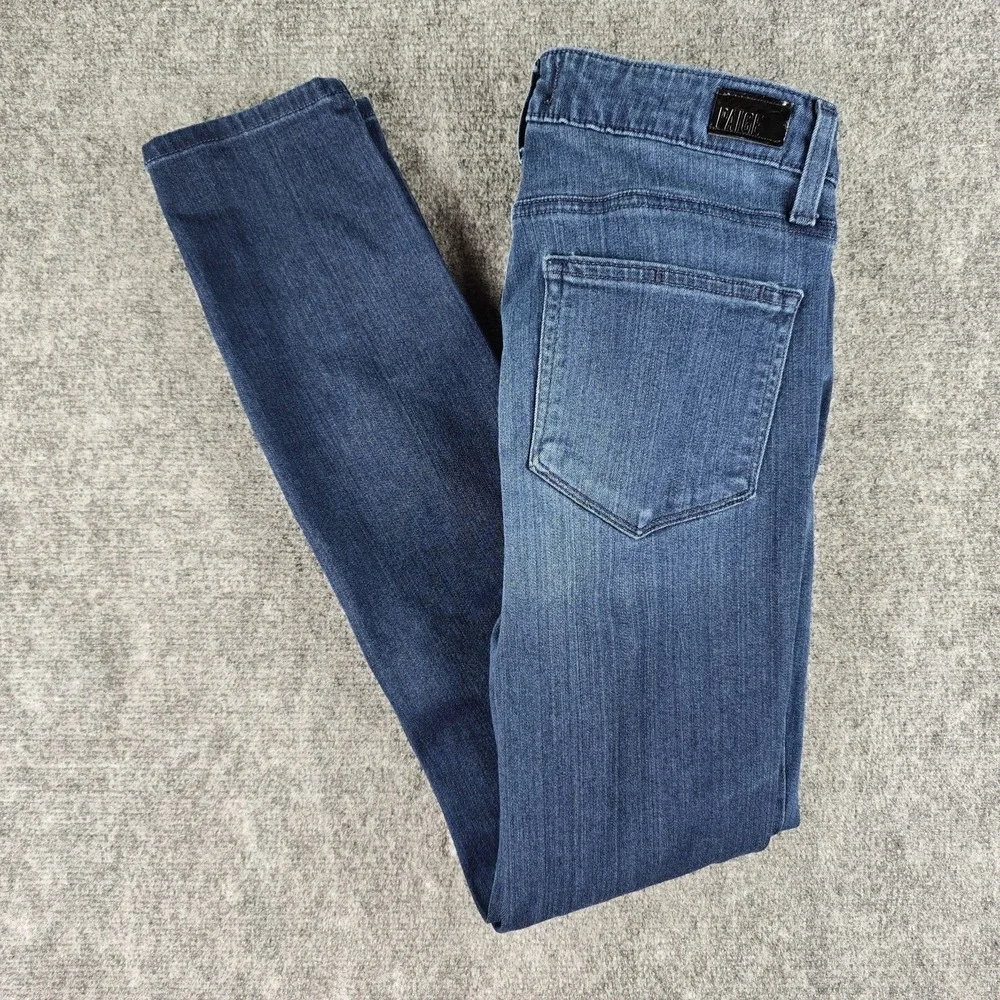 Paige Jeans Women's 28 Hoxton Ankle 28x26 Dark Wash‎ Mid Rise Rayon Stretch